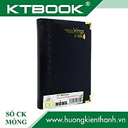 Gói 5 cuốn Sổ ghi chép Bìa Da Đen KTBOOK cao cấp KT 4 dòng kẻ ngang khổ A6