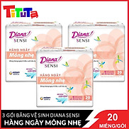 COMBO 3 Băng vệ sinh Diana Sensi Hàng ngày Mỏng nhẹ 20 miếng gói X3