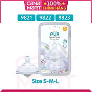 Set 2 núm ti cho bình cổ rộng Pur Milk Safe size S 9821