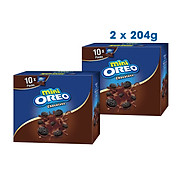 Combo 2 Hộp Bánh Quy OREO Mini Vị Socola 2x204g