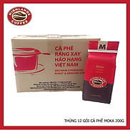 Thùng 12 gói Cà phê Rang xay Moka Highlands Coffee 200g