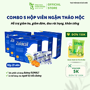 Combo 5 hộp viên ngậm ho thảo mộc Zalocol Hỗ trợ giảm đờm