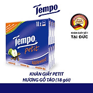 Lốc 18 gói Khăn giấy bỏ túi Tempo Petit hương Gỗ Táo 4 Lớp