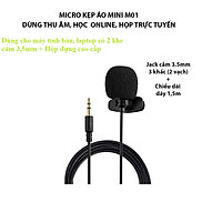 Micro - Mic thu âm cài, kẹp áo + Hộp đựng cao cấp dùng cho máy tính bàn,