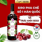 Siro Anh Đào Pomona Cherry Syrup Nguyên Liệu Pha Chế Hàn Quốc Chai Thủy