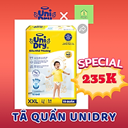 MẪU MỚI Tã bỉm quần UniDry siêu khô thoáng gói Jumbo size M76 L68 XL60