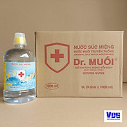 1 Thùng 9 chai Nước súc miệng Dr. Muối hương Gừng ấm áp 1000ml