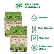 Nước Dừa ACP Vico Fresh Vị Organic - Combo 4 Hộp Nước Dừa 1L