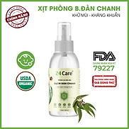 Xịt Phòng Tinh Dầu Bạch Đàn Chanh Hữu Cơ Organic 24Care 50ML 100ML