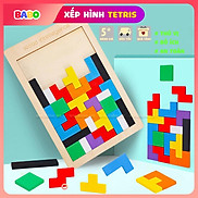 Đồ Chơi Xếp Hình Tetris Bằng Gỗ Thông Minh Babo Cho Bé Phát Triển Tư Duy