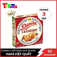 Combo 3 Bánh quy bơ Danisa Nam Việt Quốc Hộp 90gx3 date mới