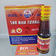 Nước mắm nhĩ cá cơm 584 Nha Trang 35 độ đạm, hộp 6 chai 180ml