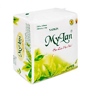 Set 5 Gói Giấy Napkin Trà Xanh Loại 330x330mm 100 Tờ Gói