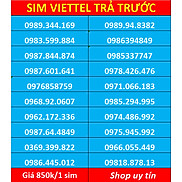 Sim Viettel số đẹp - hàng chính hãng - Đăng kí chính chủ