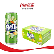 Thùng 24 Lon Nước Giải Khát Có Gas Fanta Soda Kem 320mlx24