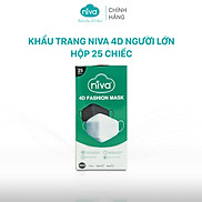 Khẩu Trang Niva 4D Mask KF94 Người Lớn 25 Chiếc Ngăn Bụi Mịn, Kháng Khuẩn