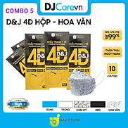 COMBO 5 HỘP - D&J Khẩu Trang Y Tế Kháng Khuẩn 4D Tiêu Chuẩn KF94 Chính