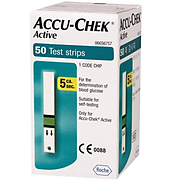 Chính hãng Hộp 50 que thử đường huyết tiểu đường Accu-Chek Active