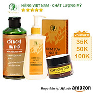 Bộ dưỡng trắng hồng da mặt và body sau sinh Wonmom  Kem nghệ tươi + cốt