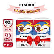 Combo 2 bịch tã quần Etsuko size XXL 36 pcs