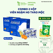 Combo 2 hộp 20 viên - Viên ngậm ho thảo mộc Zalocol Hỗ trợ giảm đờm