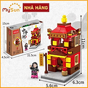 Bộ đồ chơi lắp ghép ráp xếp mô hình city thành phố Trung Hoa cho bé trai