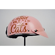 Mũ Bảo Hiểm 1 2 Đầu CHITA HELMETS CT6B1 Tem I need A Cat