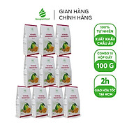 Combo 10 hộp Vỏ bưởi chanh dây sấy dẻo Nonglamfood hộp 100g Giảm cân