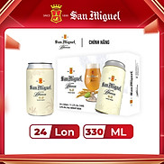 Thùng 24 lon Bia San Miguel Cerveza Blanca 330 ml