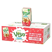 Thùng Sữa chua uống từ thực vật Veyo Yogurt  180ml x 30 Hộp - Vị Dâu Tây