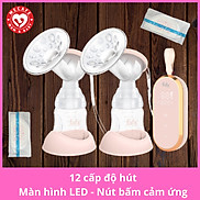 Máy hút sữa điện đôi fatzbaby với 12 cấp độ hút màn hình LED nút bấm cảm