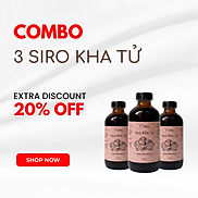 Combo 3 Siro Kha tử Y Diệu, Giúp giảm ho - Thanh họng - Khỏe nướu lợi