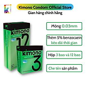 Combo Bao cao su Kimono Green Siêu mỏng 0.03mm - Kéo dài thời gian