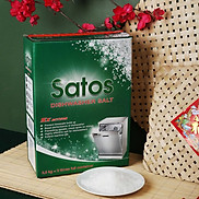 Muối rửa bát Satos 3.6kg, dành cho máy rửa bát, với độ tinh khiết 99.4%,