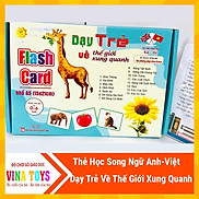 Thẻ Học Thông Minh Song Ngữ 15x21cm Dạy Trẻ Về Thế Giới Xung Quanh Theo