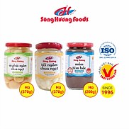 Combo 1 Hũ Cà Pháo Ngâm Chua Ngọt 370g + 1 Hũ Tỏi Ngâm 370g + 1 Hũ Mắm Tôm