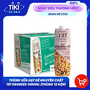 Thùng Sữa Hạt Dẻ Nguyên Chất 137 DEGREES 1000ml Thùng 12 hộp