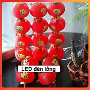 Dây đèn led lồng đèn đỏ 16 bóng chữ Phúc tròn trang trí lễ Tết cắm điện