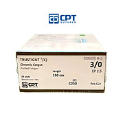 Chỉ phẫu thuật tự tiêu tan chậm CPT Trustigut C Chromic Catgut số 3 0 -