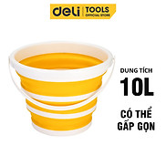 Xô Đựng Nước Gấp Gọn Deli Dung Tích 10L Thông Minh, Có Móc Treo Tiện Dụng