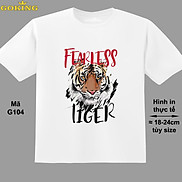 FEARLESS TIGER, mã G104. Áo thun đẹp cho cả gia đình. Áo phông hàng hiệu