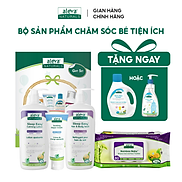 Combo tắm gội, dưỡng ẩm, làm mịn da giúp bé ngủ ngon Aleva Naturals set 04