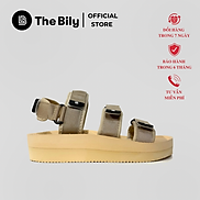 Giày Sandal Nữ The Bily 04W 3 Quai Ngang - Màu Kem BL04WK