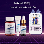 Hỗ Trợ Trị Sẹo Actiscar gồm Kem + Serum + viên uống làm mờ sẹo Lồi, Lõm