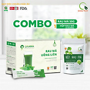 Combo Gói Bột Rau Má 50g và Hộp Rau Má Orama Có Đường - Thanh nhiệt