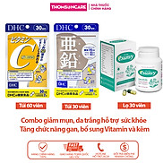 Combo cho người bị mụn, nóng trong - viên Esunvy 30v, Vitamin C DHC 60v