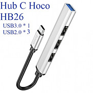 Hub bộ chuyển đổi cổng type-C 4 in 1 hỗ trợ OTG cho laptop điện toại