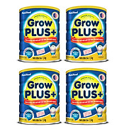 BỘ 4 LON SỮA BỘT GROWPLUS+ DINH DƯỠNG HIỆU QUẢ GIÚP TRẺ TĂNG CÂN KHỎE MẠNH