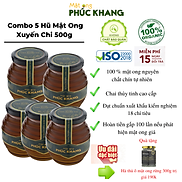 5 Hũ Mật Ong Cao Cấp Xuất Khẩu - Hoa Xuyến Chi 500g - Hàng Chính Hãng