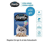 Combo 24 gói thức ăn ướt cho mèo Regalos Thái Lan vị cá ngừ và cá bào